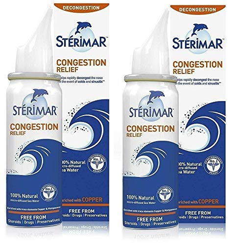 Sterimar Nasal Spray - Colds & Sinusitis Nasal Congestion Relief - 100ml  2 PACK