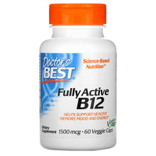 Load image into Gallery viewer, Doctor&#39;s Best Fully Active B12, 1,500 mcg, 60 Veggie Caps
