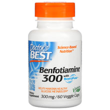 Load image into Gallery viewer, Doctor&#39;s Best Benfotiamine with BenfoPure, 300 mg, 60 Veggie Caps
