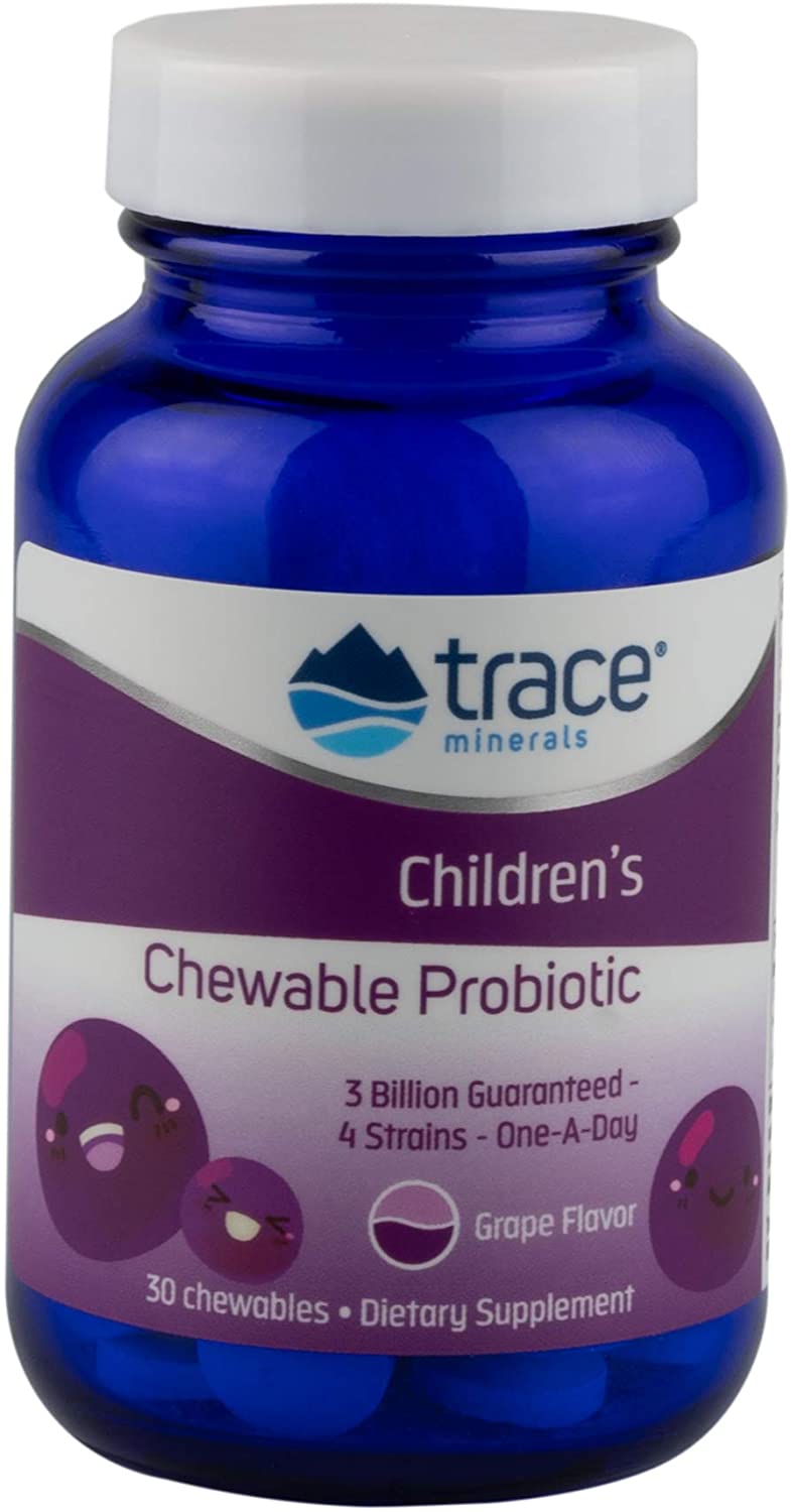 TRACE MINERALS CHILDREN'S CHEWABLE PROBIOTIC GRAPE - 30 CHEWABLES