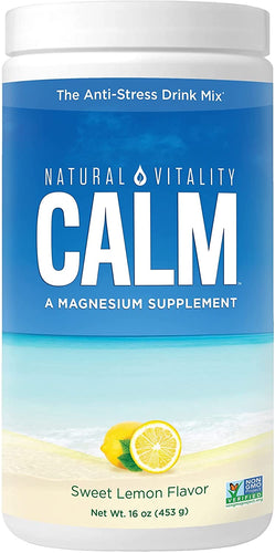 Natural Vitality CALM® Magnesium Powder, Sweet Lemon Flavour 453g