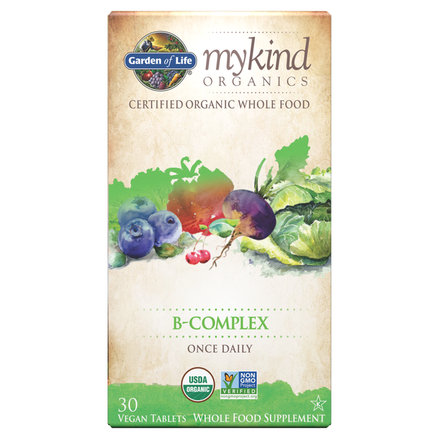 Garden of Life mykind Organics B-Complex Once Daily 30 Tablets