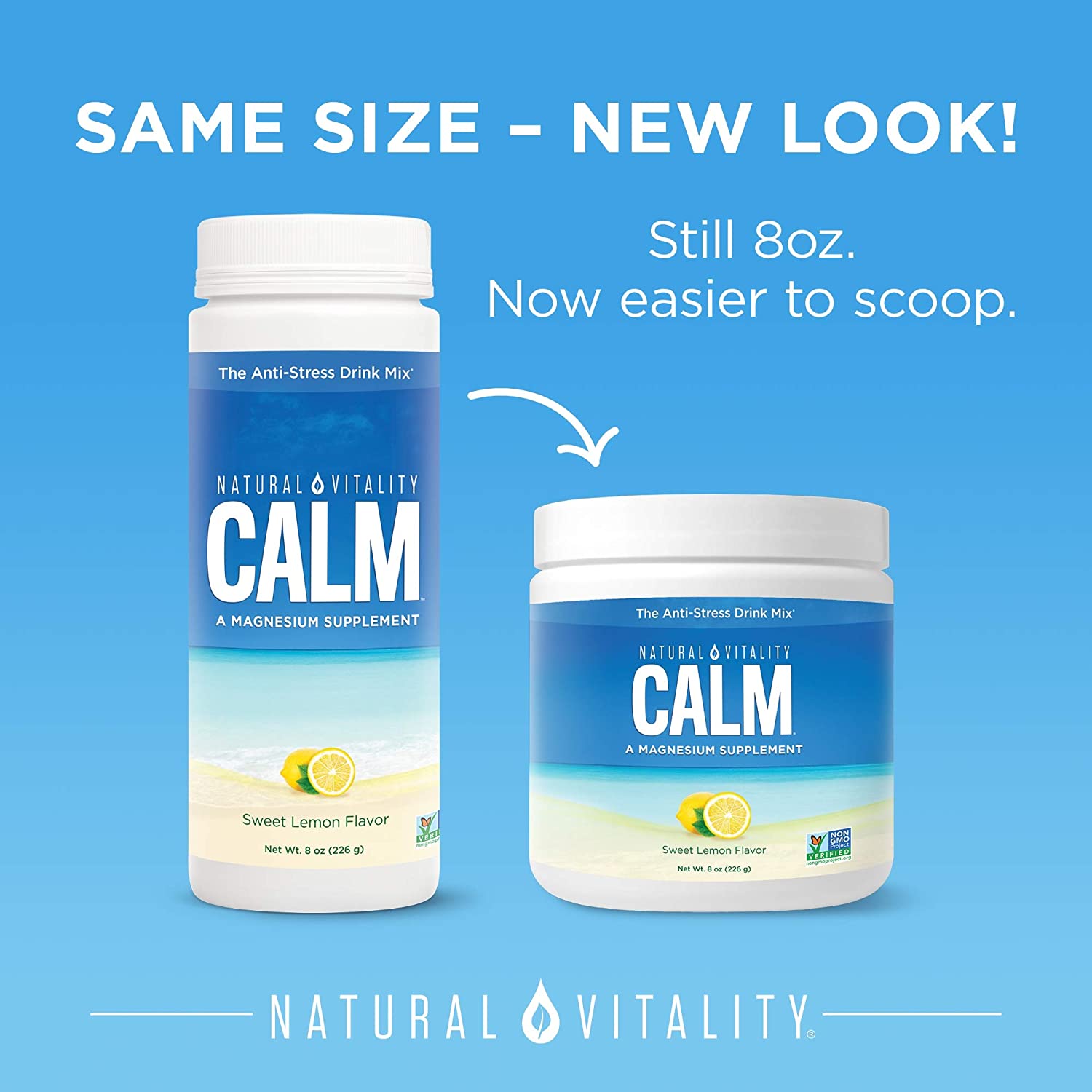Natural Vitality CALM® Magnesium Powder, Sweet Lemon Flavour 226g