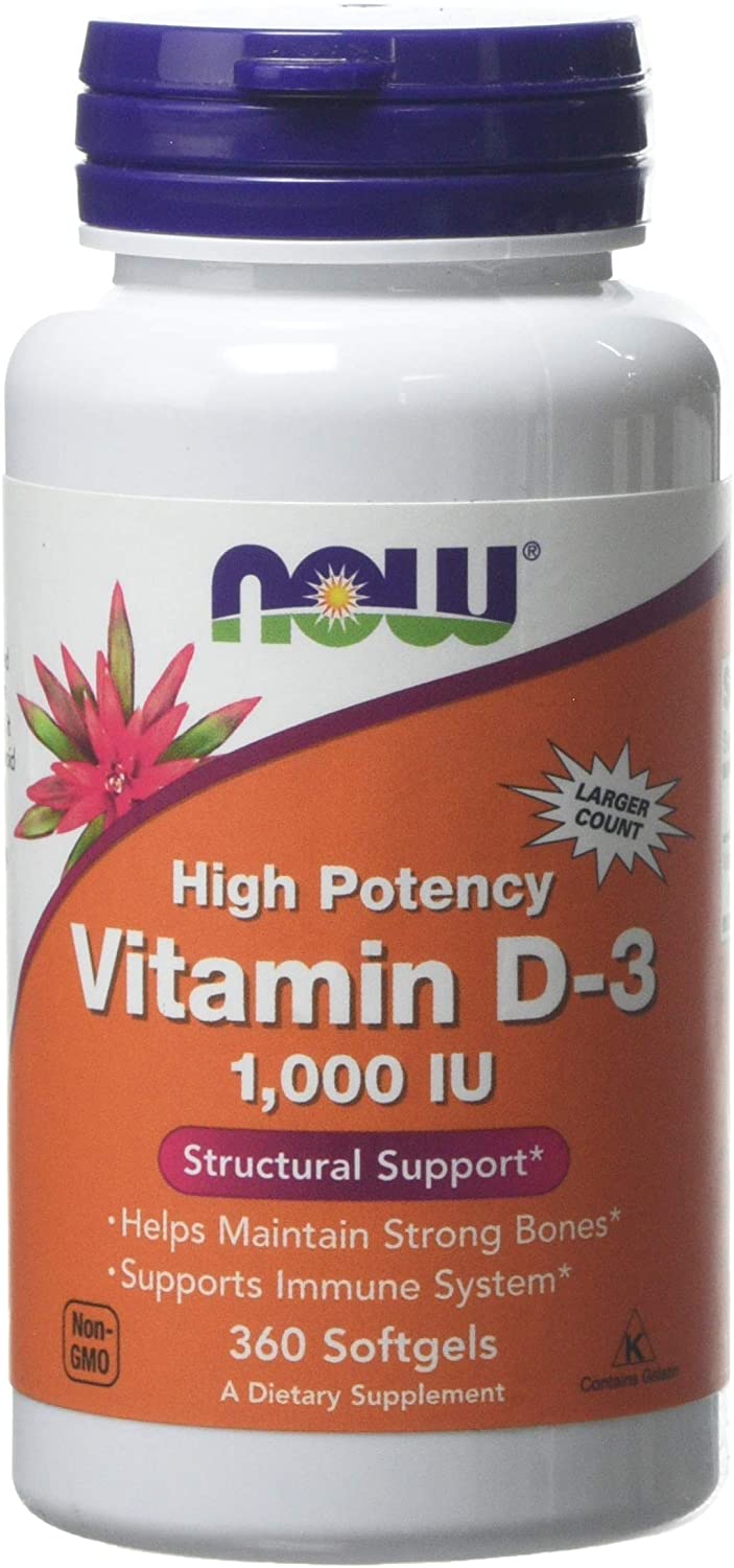 Now Foods Vitamin D-3, Softgels & Chewables