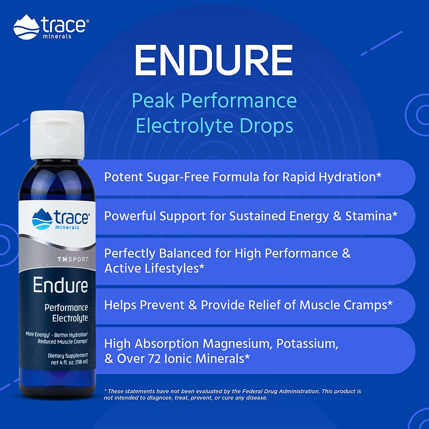 TRACE MINERALS ENDURE PERFORMANCE ELECTROLYTE - 118 ML