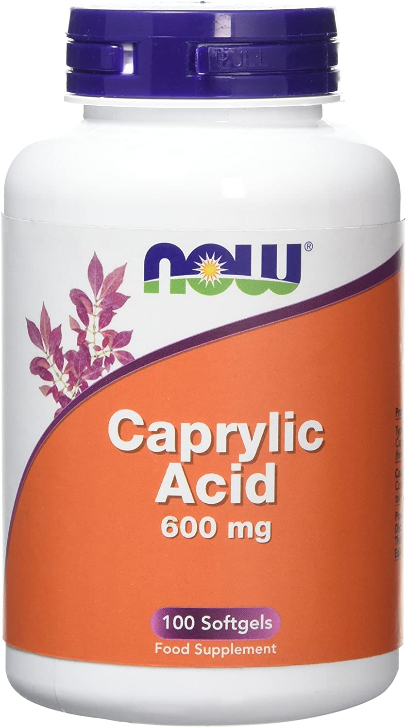 Now Foods Caprylic Acid Softgels, 600 mg, 100 softgel