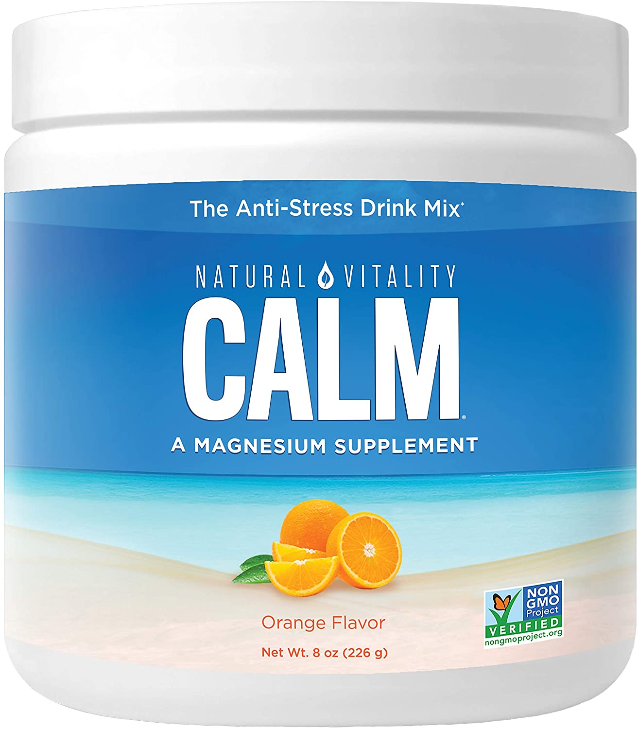 Natural Vitality CALM® Magnesium Powder, Orange Flavour 226g