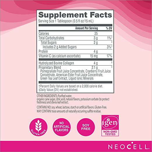 Neocell Collagen + C, Pomegranate Liquid - 473 ml