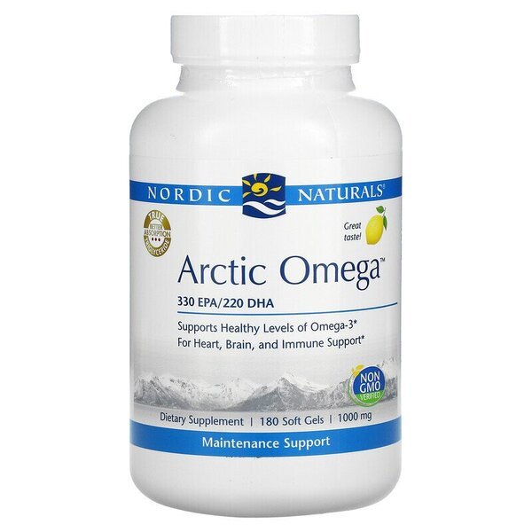 Nordic Naturals Arctic Omega, Lemon - 180 softgels