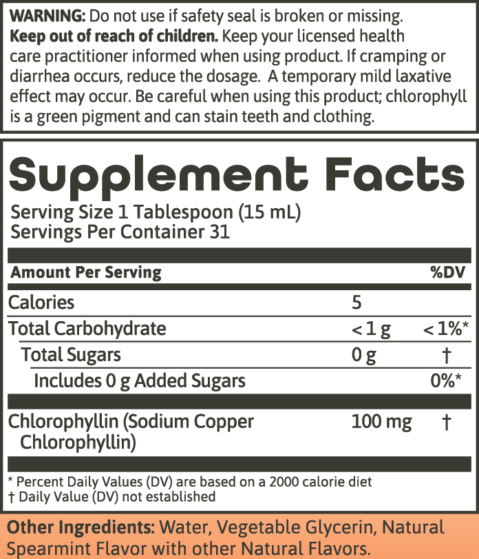 Dynamic Health, Liquid Chlorophyll Spearmint Flavoured, 473ml