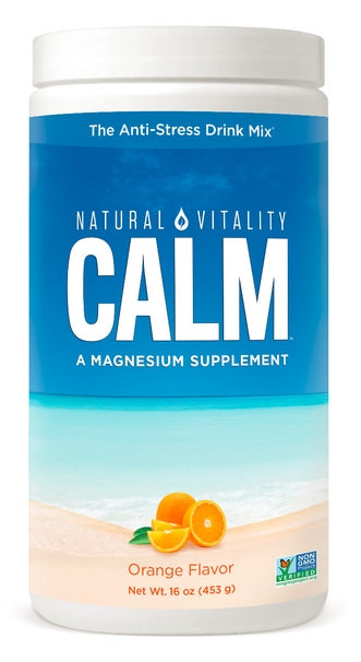 Natural Vitality CALM® Magnesium Powder, Orange Flavour 453g