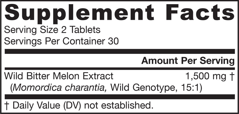 Jarrow Formula's Wild Bitter Melon Extract 60 tablets