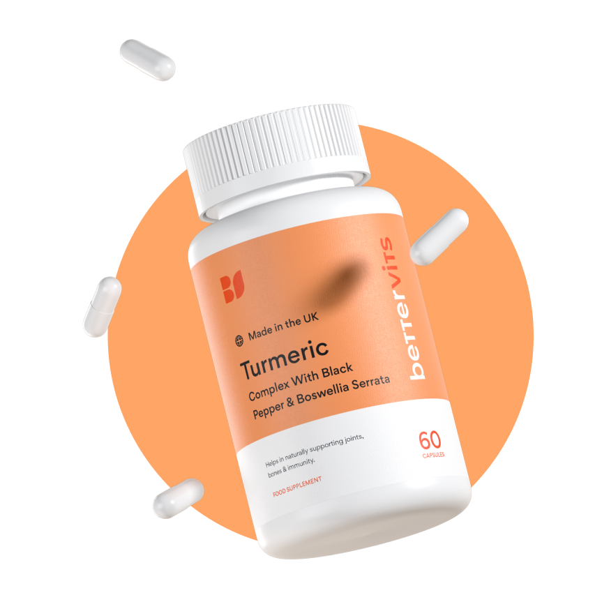 BetterVits Turmeric Complex 60 capsules Organic Bargains